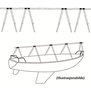 Dekkstativ i aluminium m/bag 7,5 m
