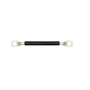 Batterikabel 0,5m, 25mm2 m/kabelsko Ø6mm - Sort