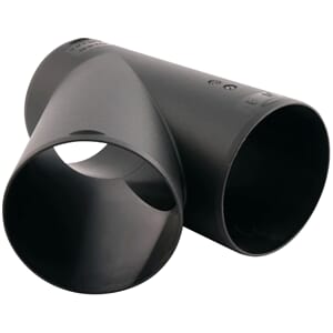 Y-forgrening, 3x90mm Sort plast