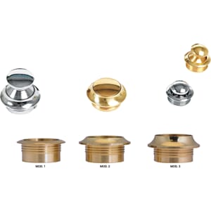 Trykknapp 16 mm krom