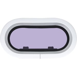 1852 Portlight i alu, Oval 175 x 375 mm