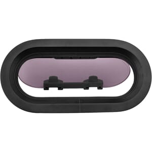 1852 Portlight i alu, Oval 175 x 375 mm Sort
