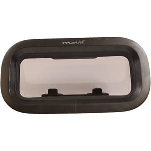1852 Portlight i alu, rektangulær 175 x 429 mm Sort