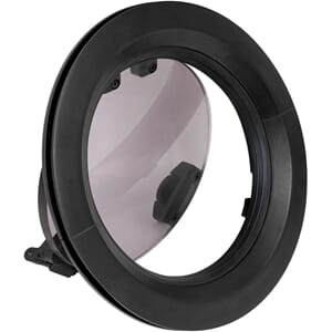 1852 Portlight i alu, rund 238 mm Sort