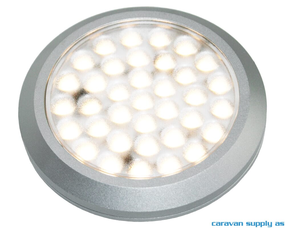 Lampe Bern Touch Spot LED 2,4W (15W) Ø70x10mm 12V stål LED Spotlight Lamper 12V | Finn LED lamper til camping her