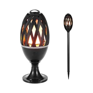Lampe Apollo flammelampe LED svart