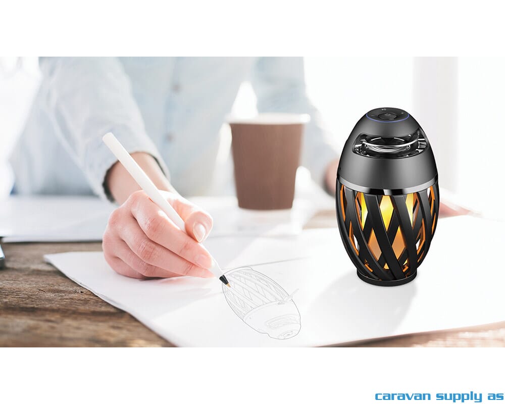 Lampe Apollo flammelampe mblåtann LED svart Eurofritid.no Lampe Apollo Flammelampe LED Eurofritid.no Båt og