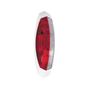 Markeringslys Hella avlang 122x39x28mm hvit ramme