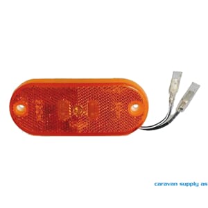 Sidemarkeringslys Jokon LED buet m/refleks+kabel 110x45x13mm
