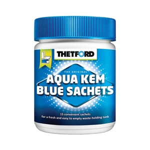 Sanitærmiddel Thetford Aqua Kem Sachets 15+3 porsjoner blå