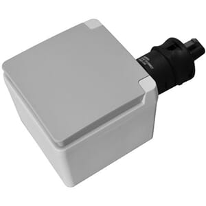 Ratio Veggkontakt utenpåliggende, enkel