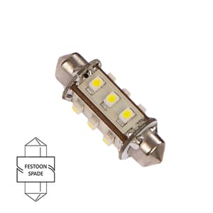 LED festoon 37mm 10-35V 80lm varmhvit