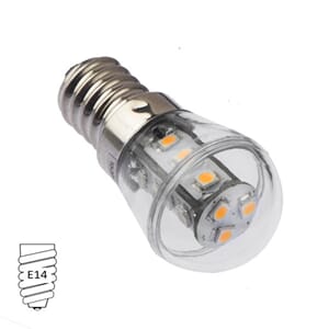 LED E14, 10-30V 210lm varmhvit