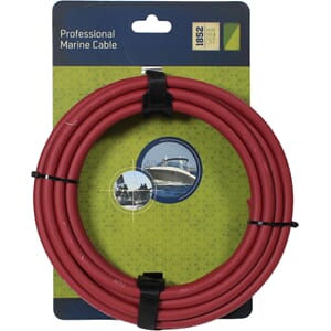 1852 Elektrisk kabel fortinnet 1,5 mm2, 10 m, rød