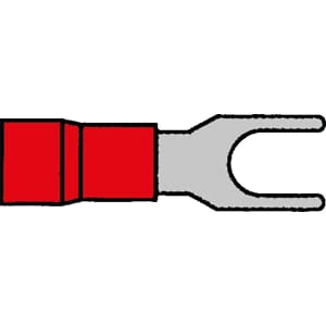 Spadesko rød 4,3 mm, 10 stk