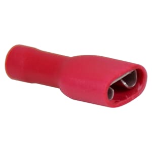 Flatstifth. isolert rød 6,4x0,8 mm,10stk