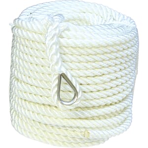 Ankerline 40 mtr SS kause Polyester 14mm x 40m hvit