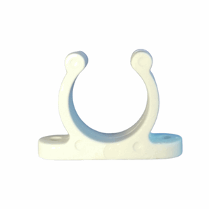 Festeklips, nylon Hvit, 25mm 197112