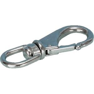 Karabinkrok m/svivel, syrefast Nr. 2