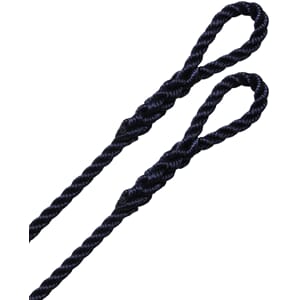 Robline 3-slått fenderline 2 pk 6 mm x 1,5 m marineblå