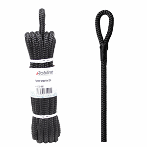 Robline Flettet fenderline 2 pk 6 mm x 2 m sort