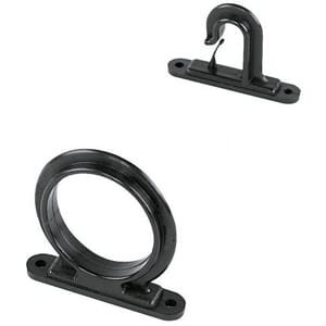 Holder for fiskestang, to deler, sort
