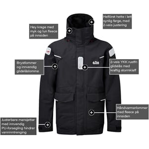 Gill OS25 Offshore seiljakke herre Sort-L