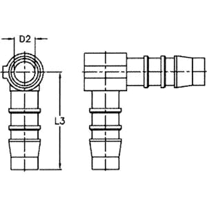 Vinkelstykke, hvit plast 13mm
