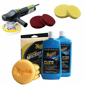 Meguiar's Båtpleiepakke Premium m/poleringsmaskin!