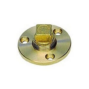 Lenseplugg messing firkanthode