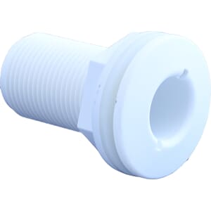 Skroggjennomføring kompositt 1 1/4" BSP Hvit