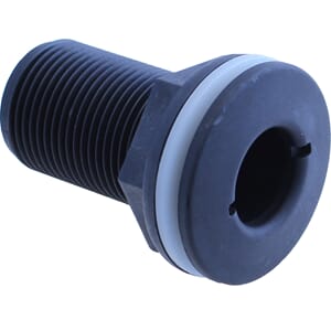 Skroggjennomføring kompositt 1/2" BSP Sort