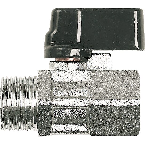 1007113 1007112 Rørdeler Kuleventil han - hun i forkrommet messing med et lite plastbelagt håndtak. Gjenger innvendig utvendig.jpg