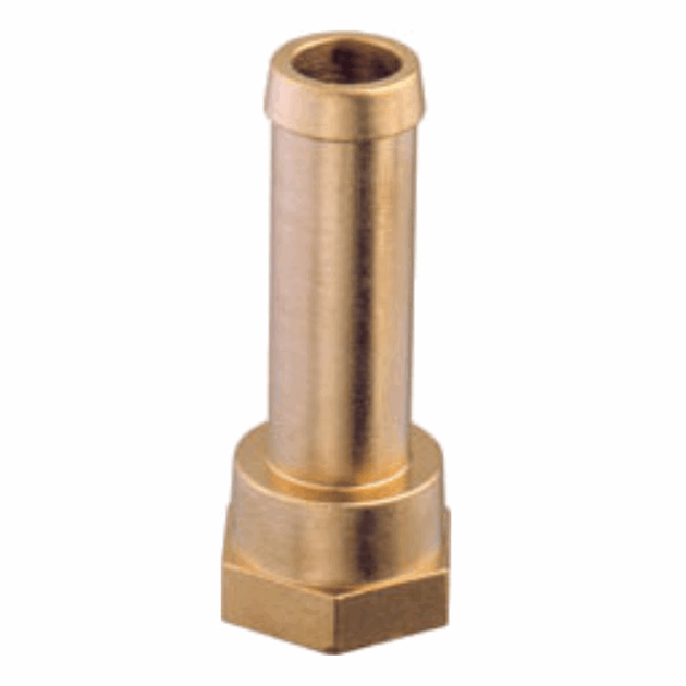 1007212 1007209 Rørdeler Slangekopling hun med innvendige rørgjenger og slangestuss. Laget i messing.png