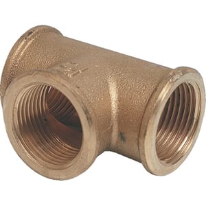 T-stykke, messing 1 1/4"