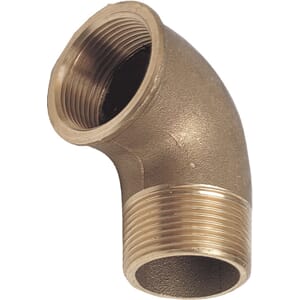 90gr Bend, innv/utv gjenger, messing 1 1/4"