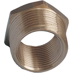 Reduksjonsnippel utv/innv., messing 1 1/4" - 1"